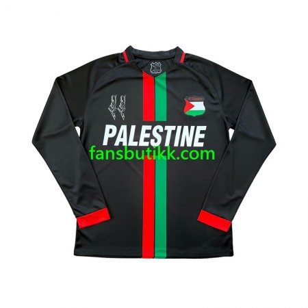Fotballdrakt Club Deportivo Palestino Center Stripre Hjemmetrøye 2024-2025 Langermet